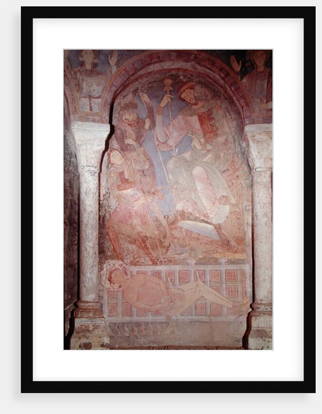 The Martyrdom of St. Lawrence in the presence of the prefect Dacien, early 12th century by Romanesque