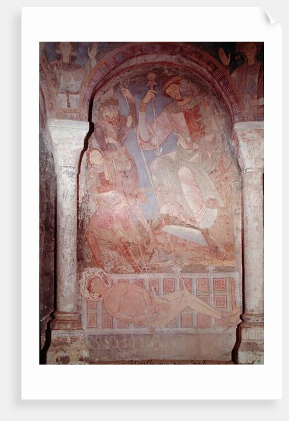 The Martyrdom of St. Lawrence in the presence of the prefect Dacien, early 12th century by Romanesque