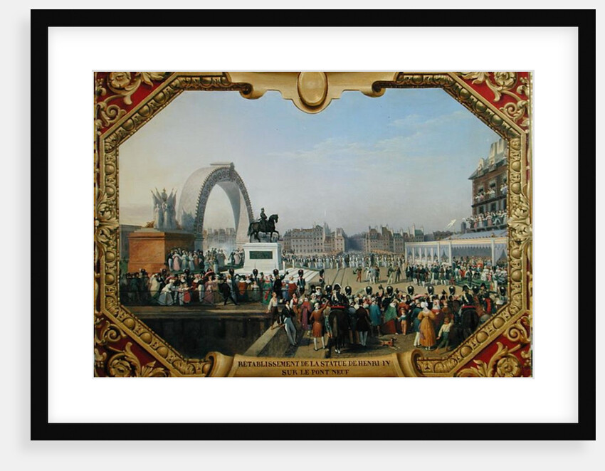 Re-establishment of the Statue of Henri IV on Pont Neuf, 25th August 1818 by Hippolyte Lecomte