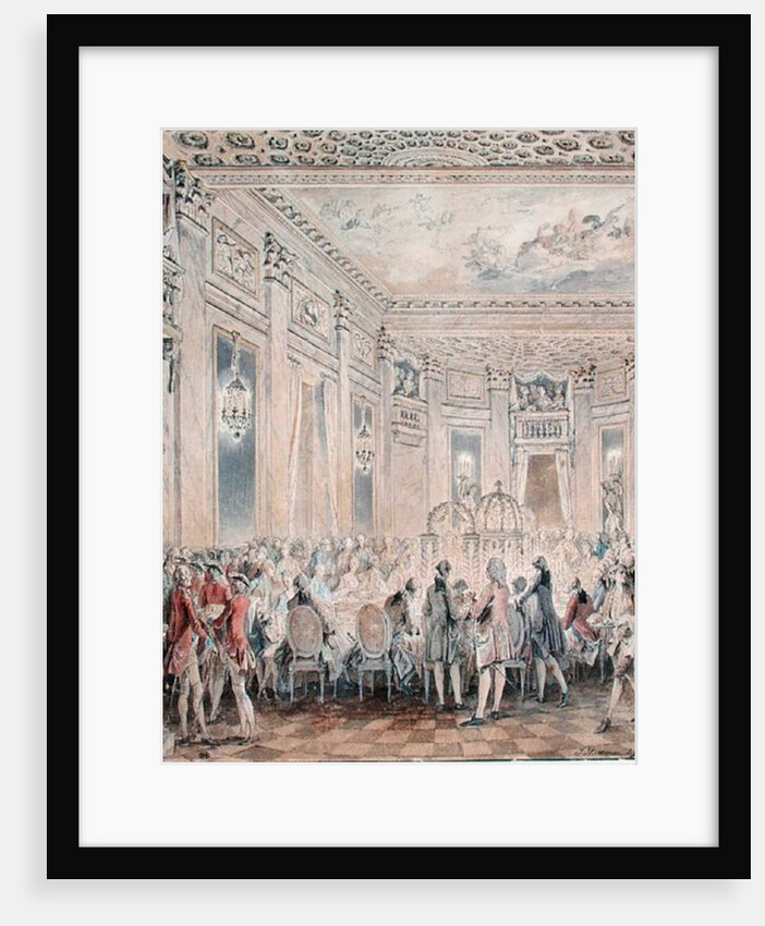 Feast given by Madame du Barry for Louis XV on 2nd September 1771 at the inauguration of the Pavillon at Louveciennes, 1771 by Jean Michel the Younger Moreau