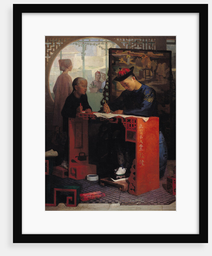 The Young Chinese Scribe by Theodore Delamarre