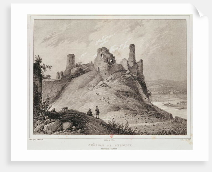 View of Berwick Castle, Berwick-upon-Tweed by Francois Alexandre Pernot
