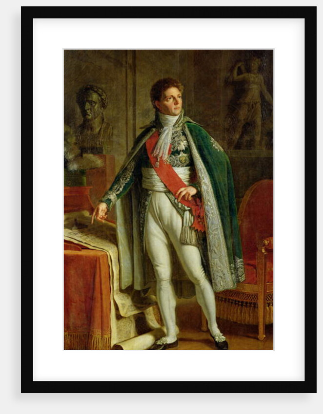 Louis Alexandre Berthier Showing a Map of the Forest of Fontainebleau, 1808 by Jacques Augustin Catherine Pajou