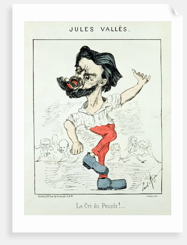 Caricature of Jules Valles by Paul Rega