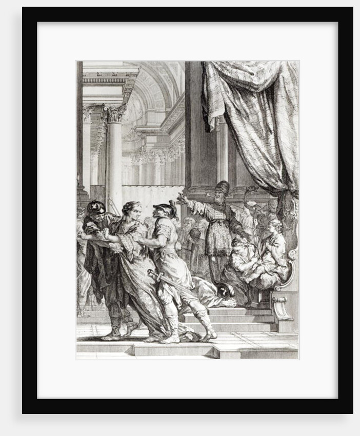 Jehoiada, High Priest of Jerusalem Proclaiming Prince Joash as King of Judah by Jacques de Seve