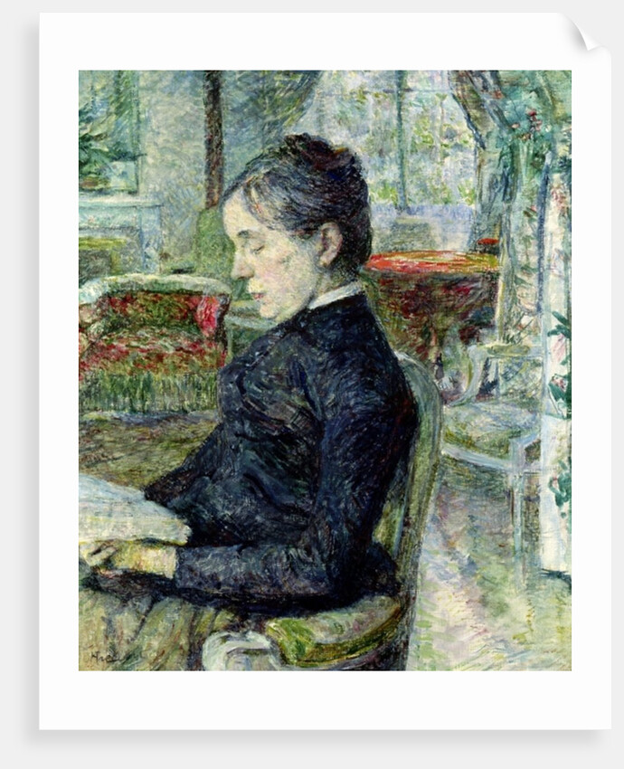 Adele Tapie de Celeyran Countess of Toulouse-Lautrec-Monfa in the Salon of Chateau de Malrome, 1887 by Henri de Toulouse-Lautrec