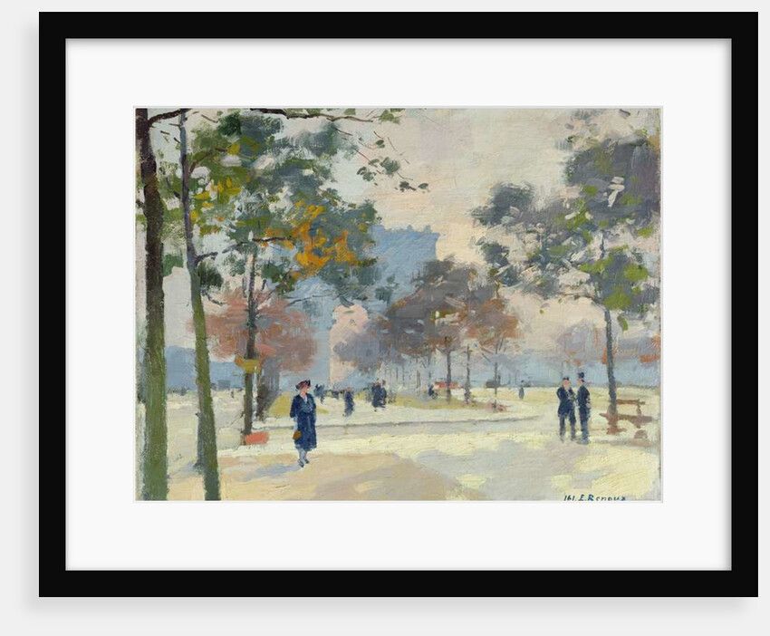 The Arc de Triomphe in Autumn, Paris by Jules Ernest Renoux