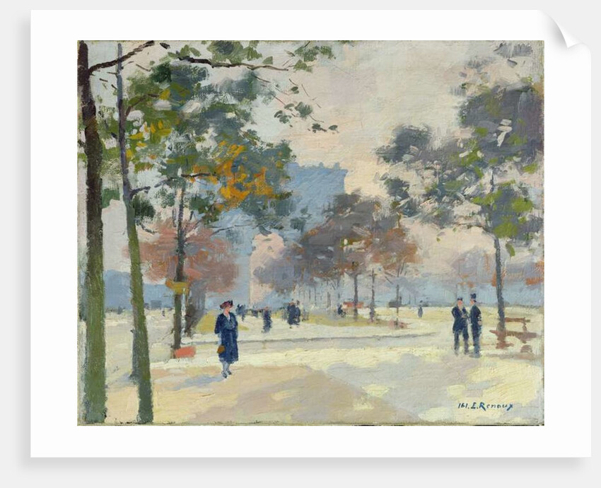 The Arc de Triomphe in Autumn, Paris by Jules Ernest Renoux