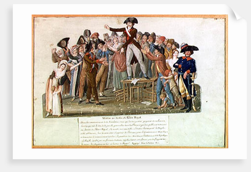 Motion in the Garden of the Palais-Royal, July 1789 by Lesueur Brothers