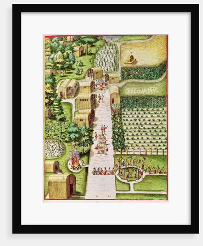 The Village of Secoton by Theodore de after White John Bry