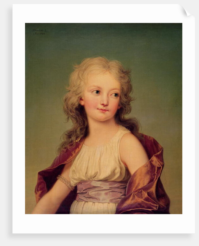 Portrait of Marie-Therese Charlotte of France Duchess of Angouleme, 1786 by Adolf Ulrich Wertmuller