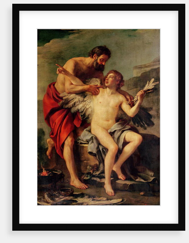 Daedalus Attaching Icarus' Wings, c.1754 by Joseph-Marie the Elder Vien
