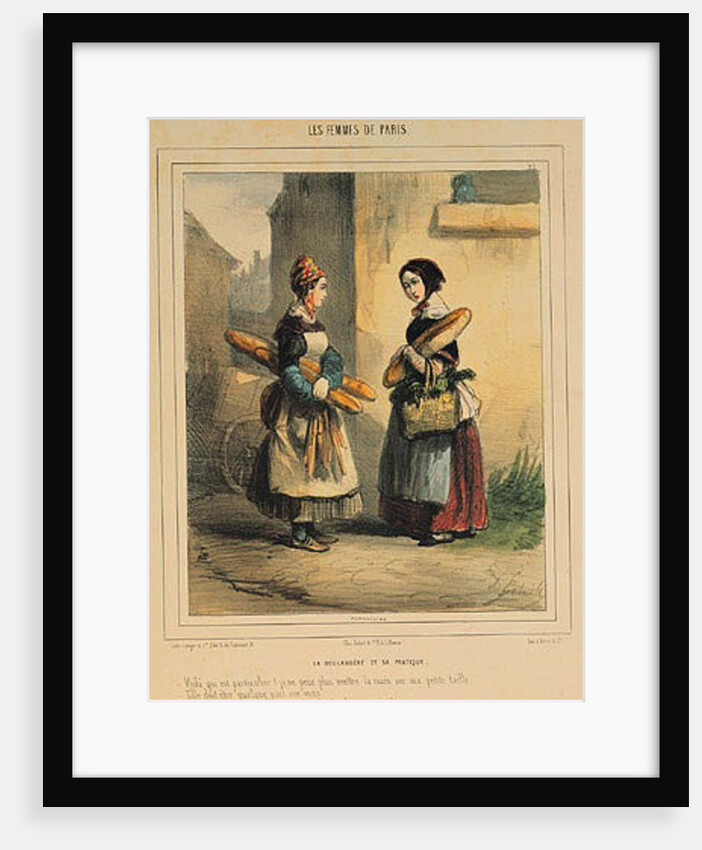 The Baker's Art, plate number 27 from the 'Les Femmes de Paris' series, 1841-42 by Alfred Andre Geniole