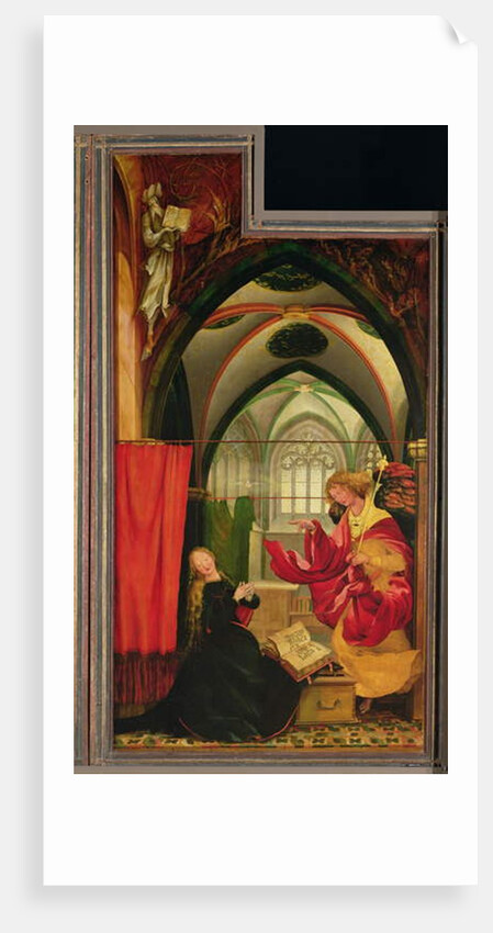 The Annunciation from the Isenheim Altarpiece, left hand wing, c.1512-16 by Matthias Grunewald