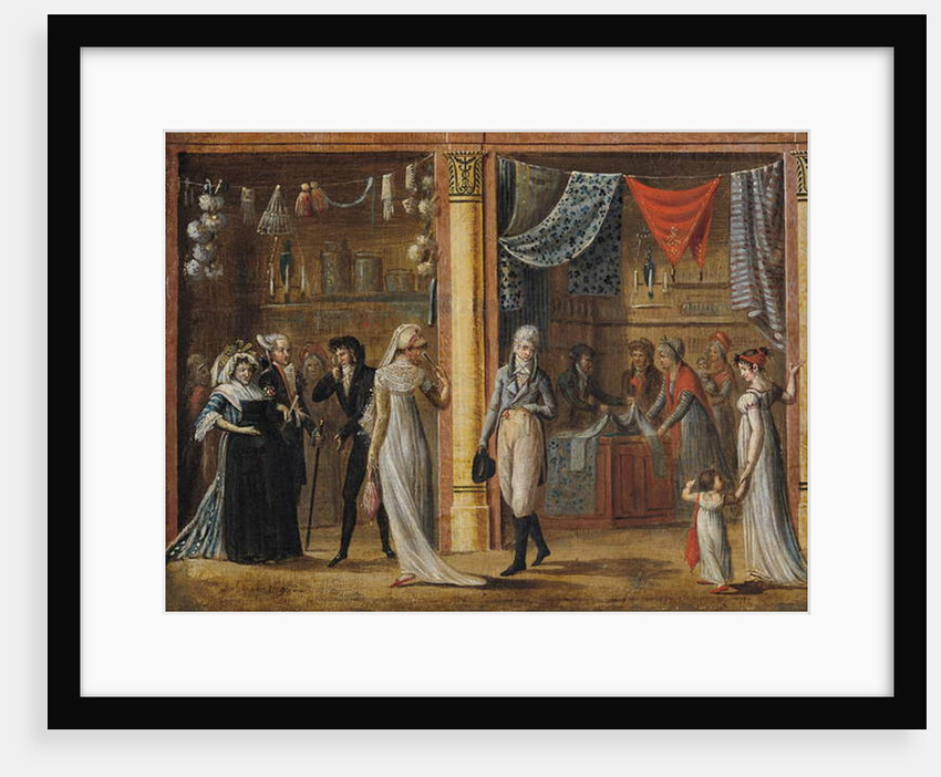 The Gallery of the Palais Royal, after a painting by Jean Francois Bosio 1798 by Philibert Louis Debucourt