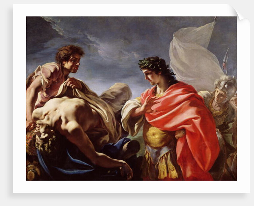 Achilles Contemplating the Body of Patroclus by Giovanni Antonio Pellegrini