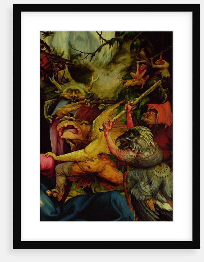 Demons armed with sticks from the Isenheim Altarpiece, c,1512-16 by Matthias Grunewald