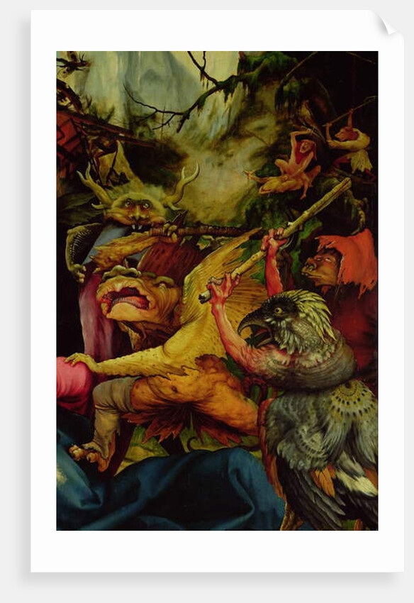 Demons armed with sticks from the Isenheim Altarpiece, c,1512-16 by Matthias Grunewald