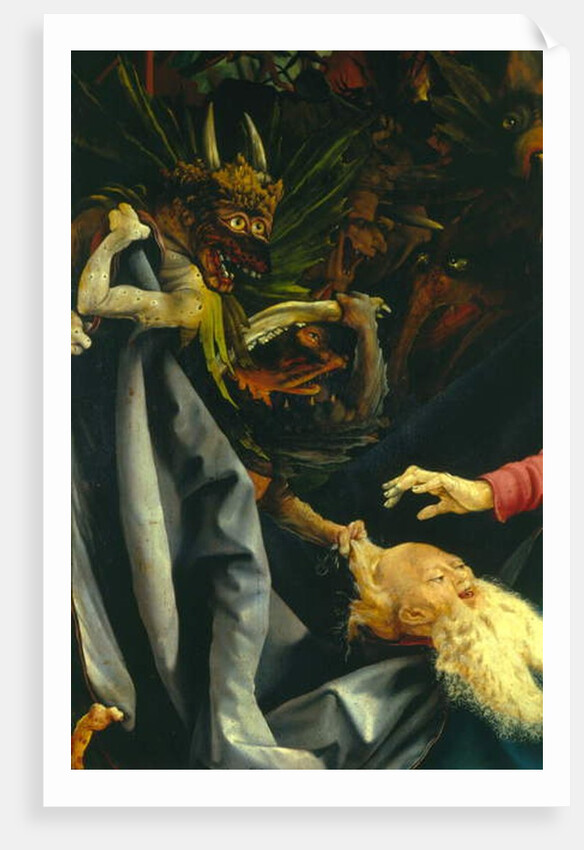 Demons pulling St. Anthony's hair by Matthias Grunewald