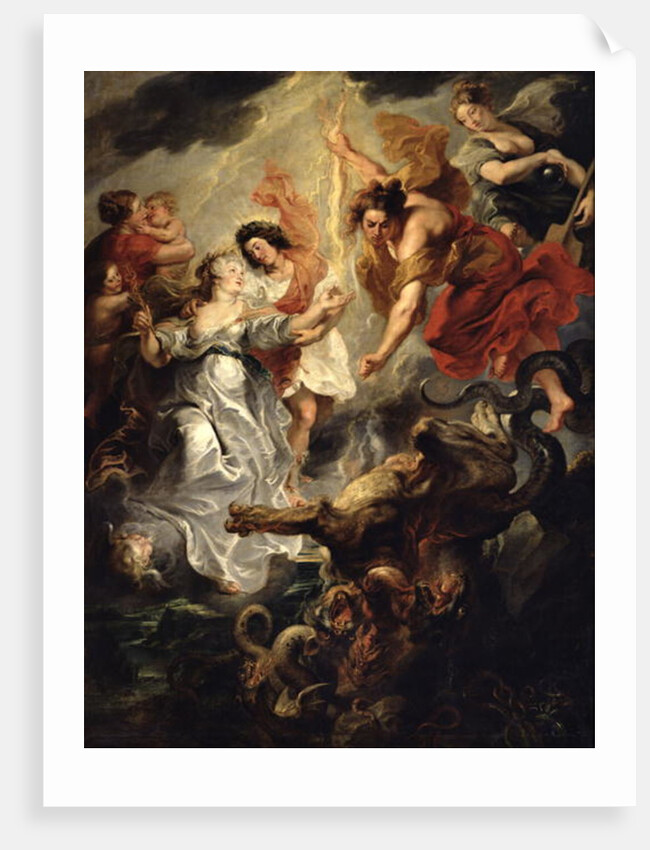 The Reconciliation of Marie de Medici and her son, 15th December 1621, 1621-25 by Peter Paul Rubens