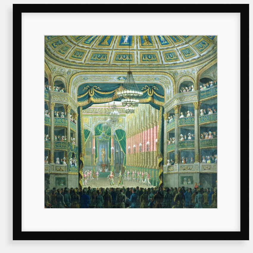 View of the Stage of the Paris Opera, Rue Richelieu, Paris by French School