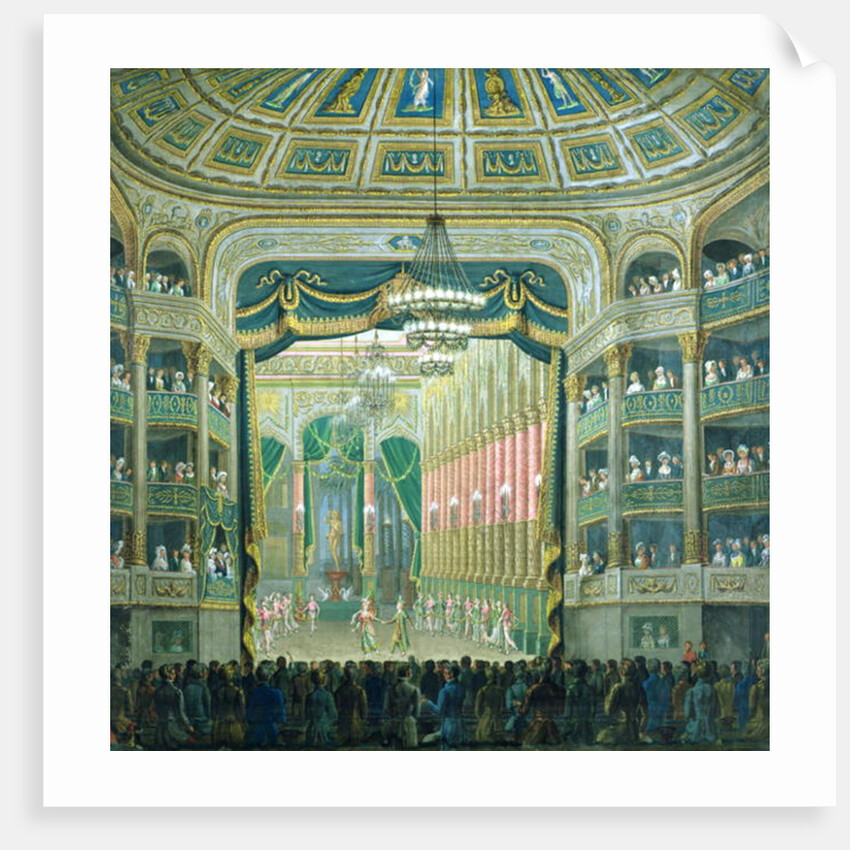 View of the Stage of the Paris Opera, Rue Richelieu, Paris by French School