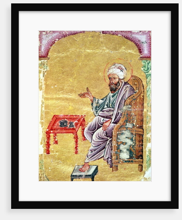 Ahmet III, 2127 fol.1b Portrait of the author from 'De Materia Medica' by Dioscorides by Mesopotamian