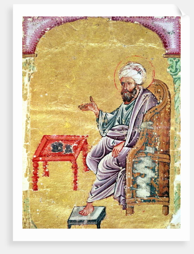 Ahmet III, 2127 fol.1b Portrait of the author from 'De Materia Medica' by Dioscorides by Mesopotamian