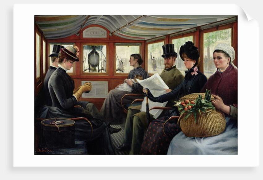 On the Omnibus, 1880 by Maurice Delondre
