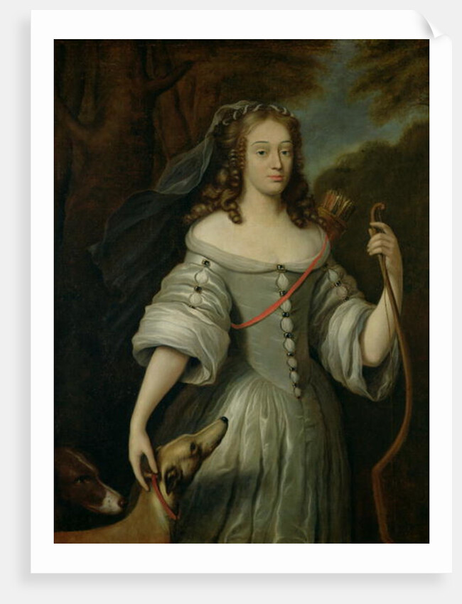 Portrait of Francoise Louise de la Baume le Blanc Duchesse de Vaujour, also known as Mademoiselle de la Valliere by Claude Lefebvre