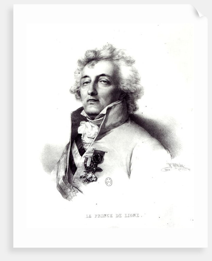 Portrait of Marshal Charles-Joseph Prince de Ligne by Henri (after) Grevedon
