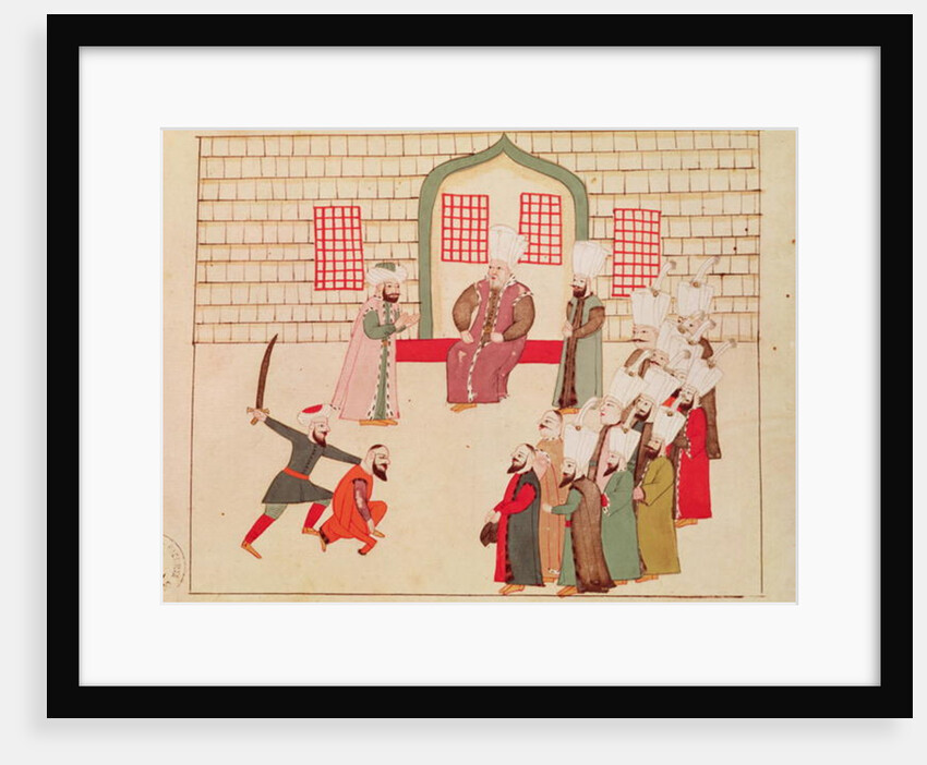 Ms 1671 A vizier watching an execution by Islamic School