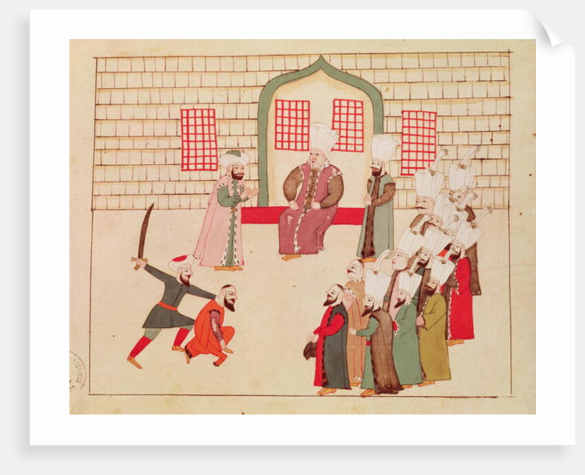 Ms 1671 A vizier watching an execution by Islamic School