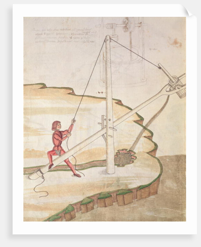 Diagram of a method of supplying water by Mariano di Jacopo