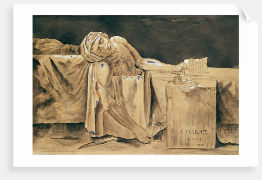 The Death of Marat, 1793 by Jacques Louis David