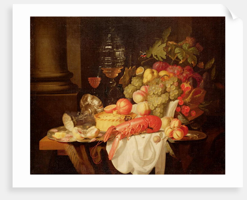 Still Life with Lobster by Johannes Hannot