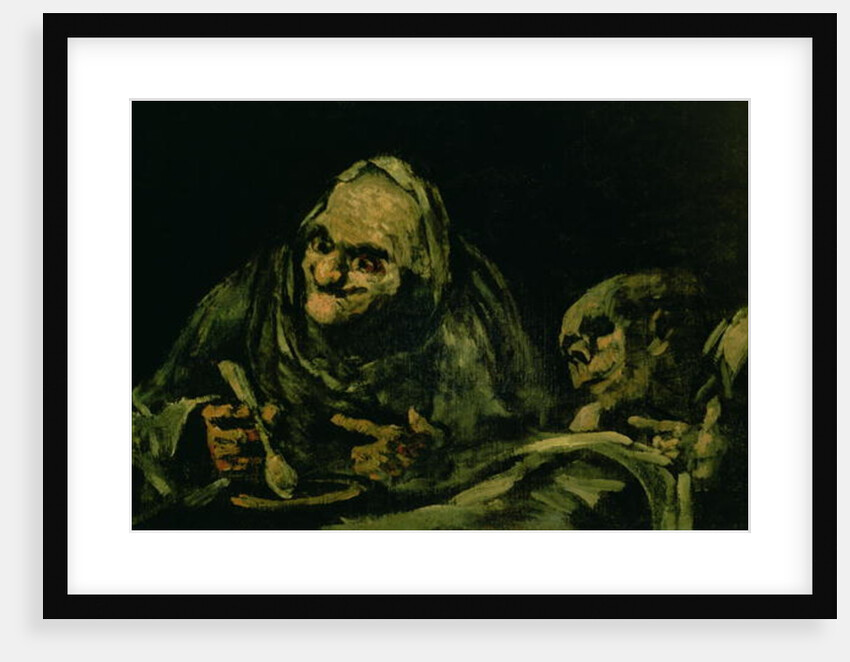 Two Old Men Eating, one of the 'Black Paintings', 1819-23 by Francisco Jose de Goya y Lucientes