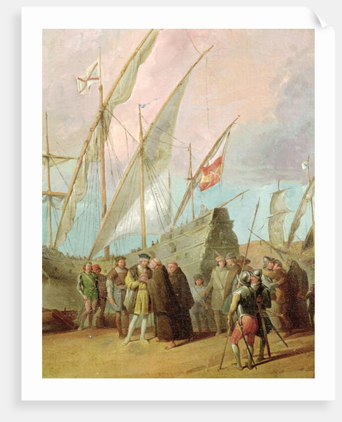 Departure of Christopher Columbus from Palos by Spanish School