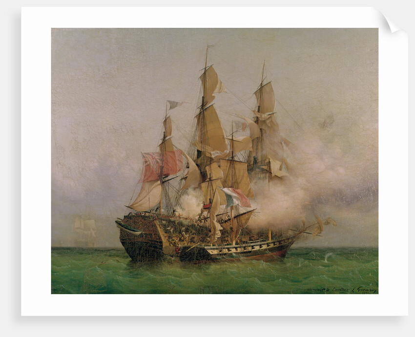 The Taking of the 'Kent' by Robert Surcouf in the Gulf of Bengal on October 7 1800, 1850 by Ambroise-Louis Garneray