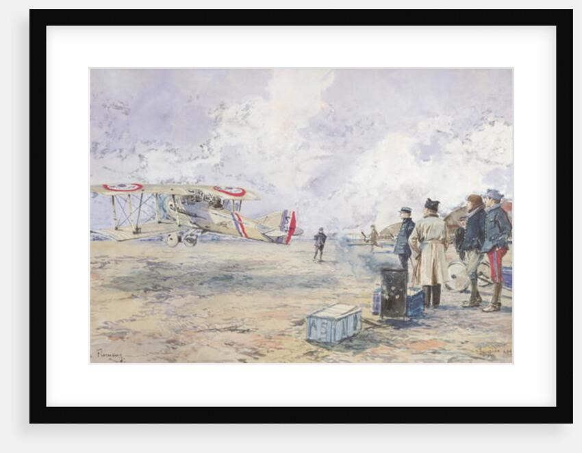 An Aeroplane Taking Off, 1913 by Francois Flameng