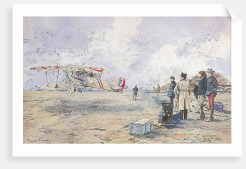 An Aeroplane Taking Off, 1913 by Francois Flameng