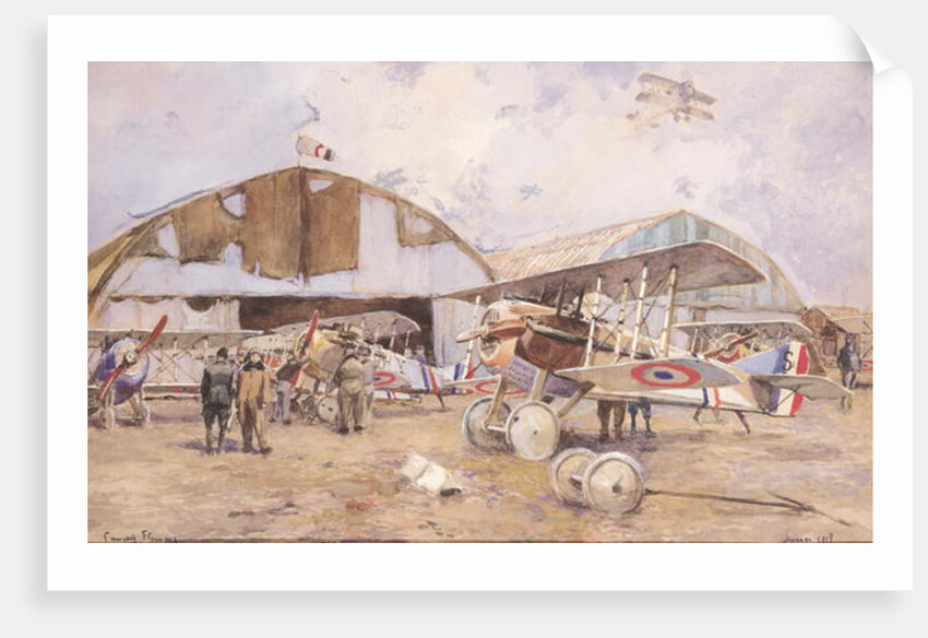 The Airfield, 1918 by Francois Flameng