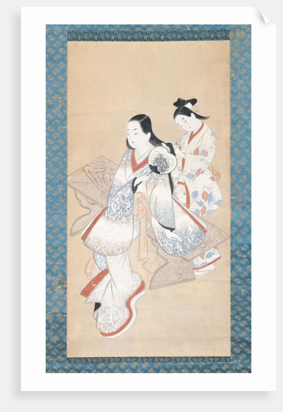 The Courtesan's Coiffure, c.1700-14 by Ando Kaigetsudo