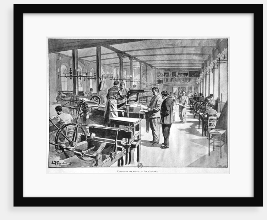 Printing the banknotes at the Paris Bank of France, 1897 by L. Moulignie