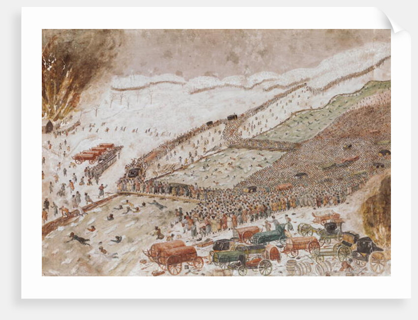 Crossing the Berezina, November 1812 by French School