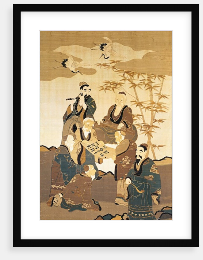 Seven wise men in the bamboo forest by Japanese School