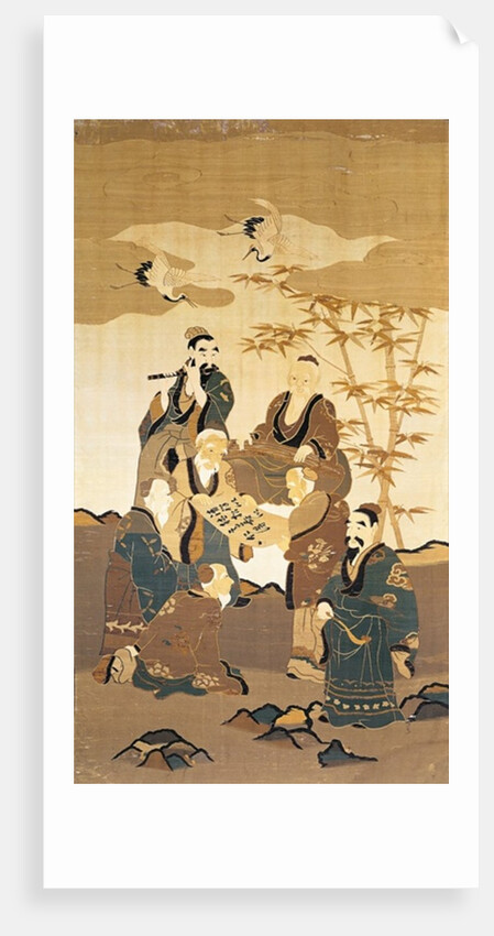 Seven wise men in the bamboo forest by Japanese School