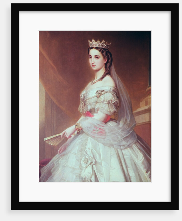Portrait of Charlotte of Saxe-Cobourg-Gotha Princess of Belgium and Empress of Mexico by Albert Graefle
