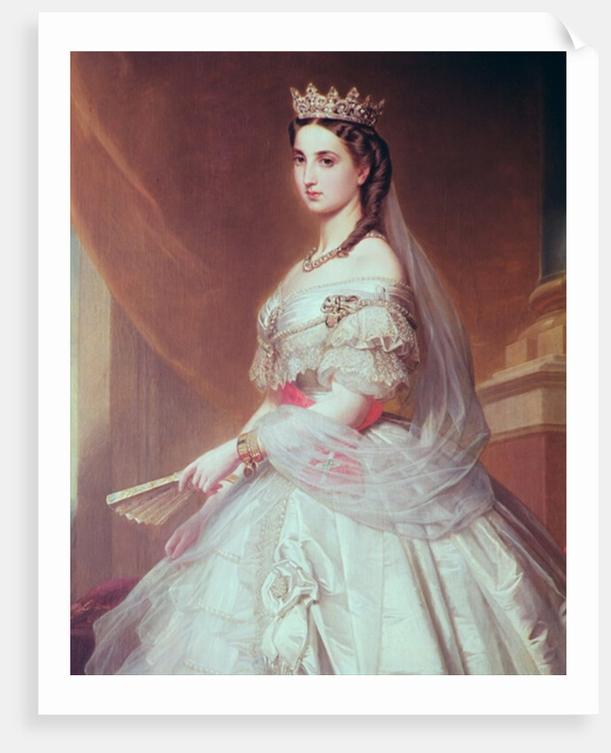 Portrait of Charlotte of Saxe-Cobourg-Gotha Princess of Belgium and Empress of Mexico by Albert Graefle