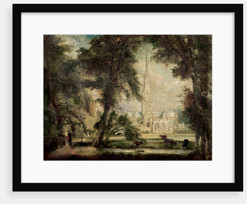 Salisbury Cathedral from the Bishop's Grounds, c.1822-23 by Anonymous